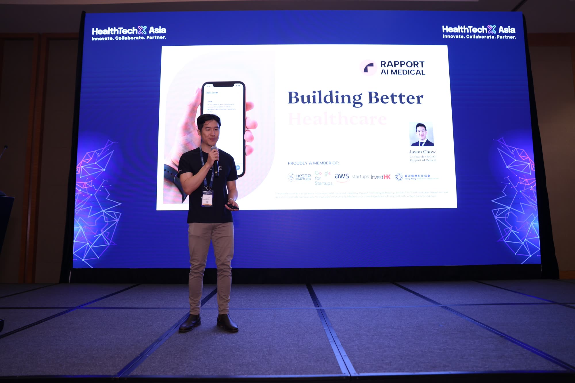 Rapport AI Medical presenting at HealthTech Asia